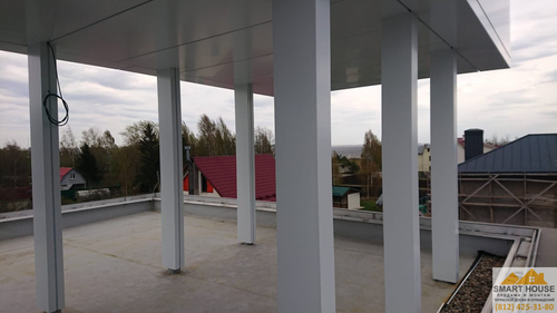 Колонны навес из композитных панелей