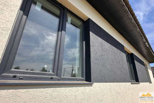 Устройство мокрого фасада на коттедже